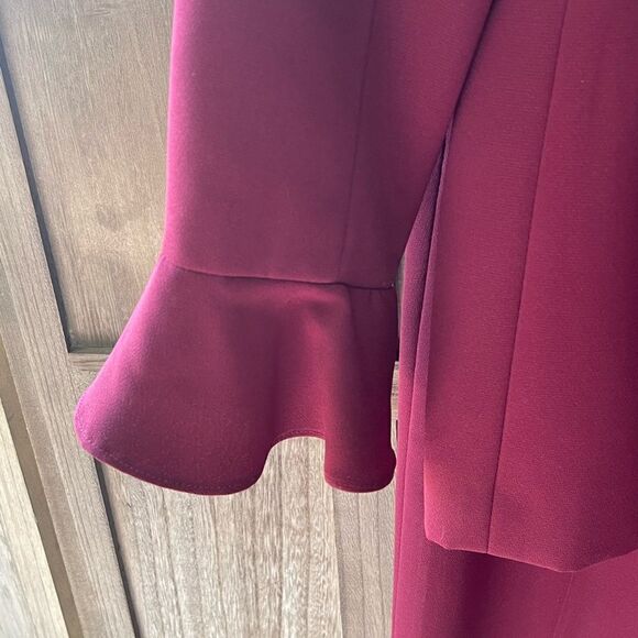 EUC Beautiful Moda International Burgundy suit. - Picture 2 of 6